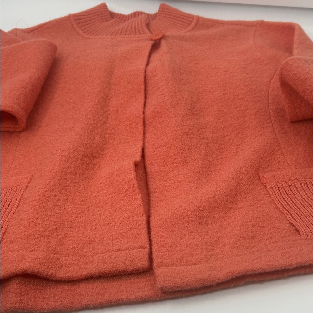 Kate Hill Vibrant Orange Cardigan Sweater - Picture 14 of 16